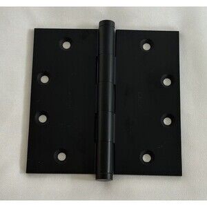 Baldwin Hinge 1045.190.I SQ 4.5IN X 4.5IN Satin Black Button Finials Heavyduty